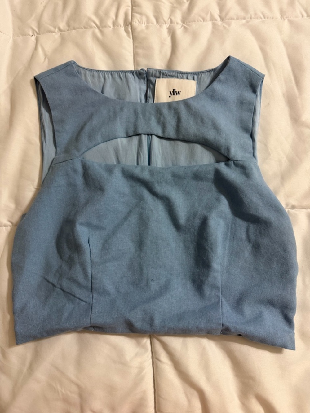 Yllw Sky Blue Cutout Camisole